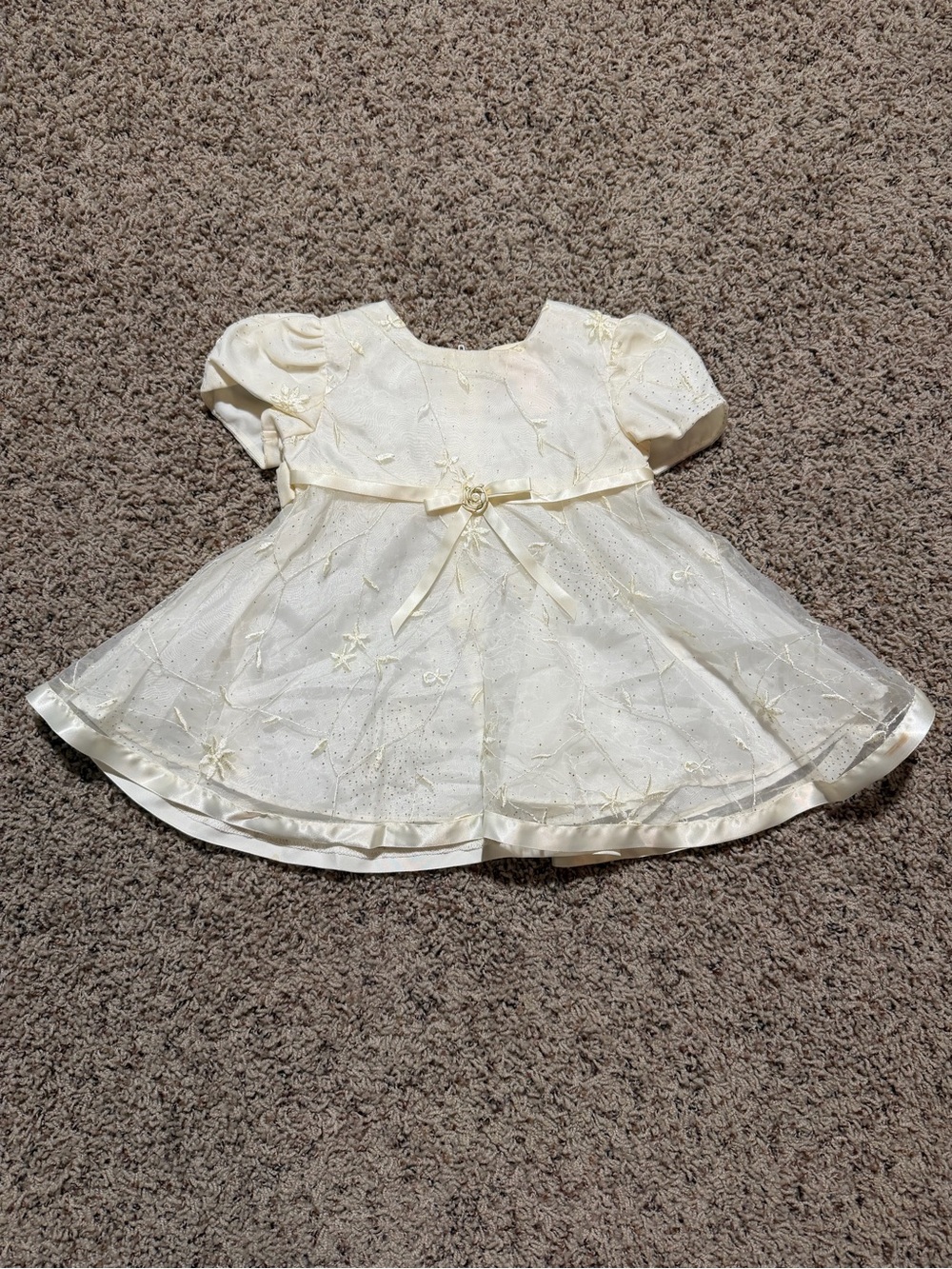 Bonnie Baby Ivory Special Occasion Dress w/ Bloomers 6-9 Months